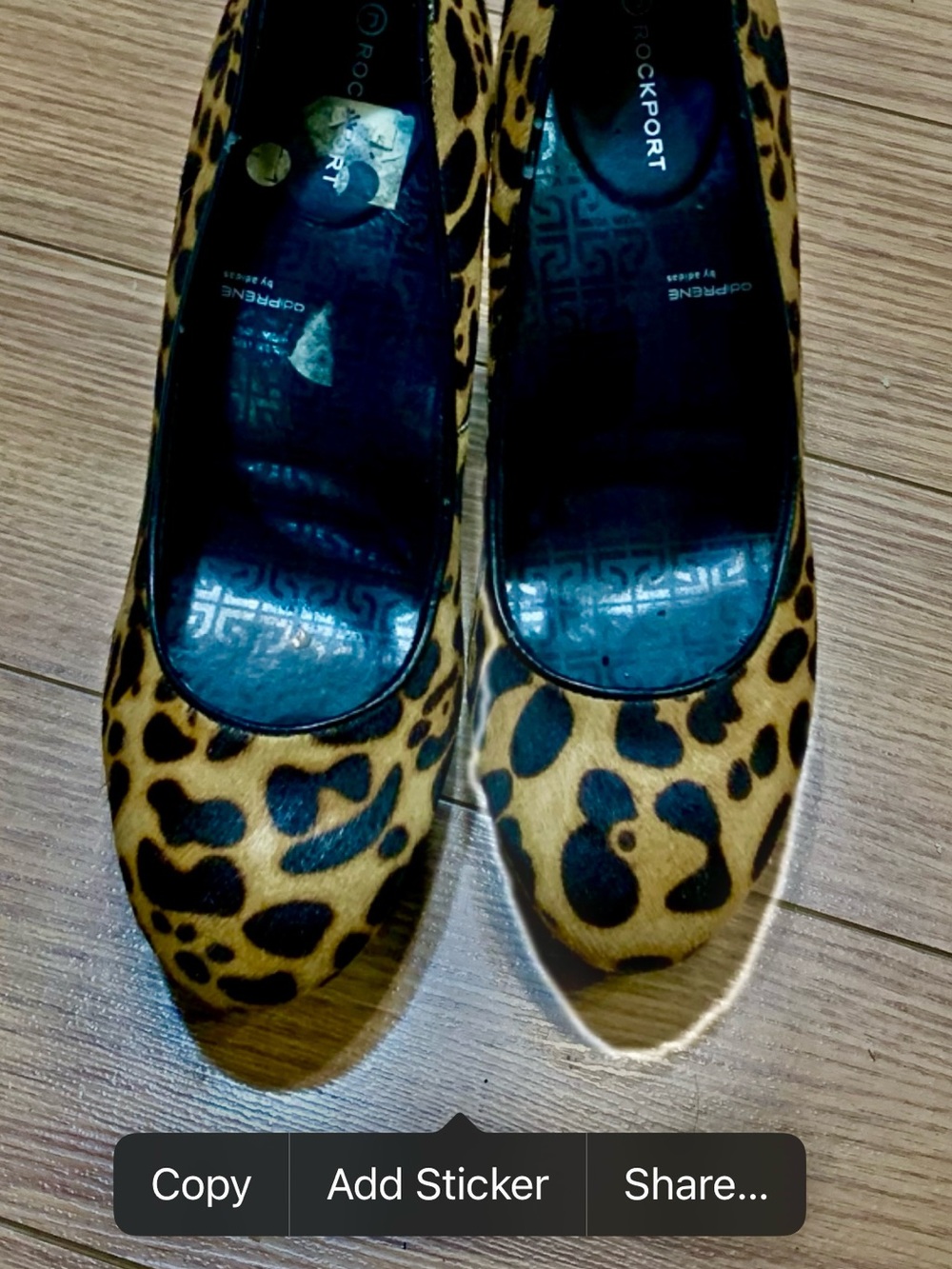 Rockport Women's Leopard Print Ballet heels- Tan/Black. Brand new